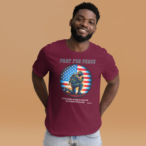 Pray for Peace Christian Bible Verse T-Shirt